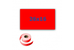 Cenové etykiety do kleští, obdélníkové, 26mm x 16mm, 700 szt., signální czerwone