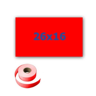 Etykiety cenowe do oznaczania szczypiec, prostokątny, 26mm x 16mm, 700 szt., sygnał czerwone