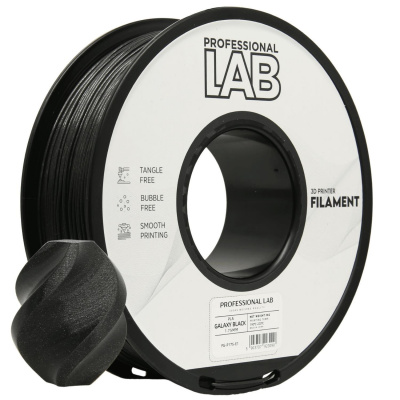 Professional Lab FG-P175-E1, filament 3D, PLA, 1,75 mm, 1000 g, Czarny (Galaxy black)