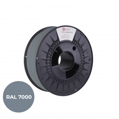 C-Tech 3DF-P-PETG1.75-7000 3D filament, PREMIUM LINE, PETG, RAL7000, 1,75mm, 1000g, Szary wiewiórczy (Squirrel grey)