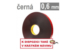 3M VHB™ 5925-F, tl. 0,6 mm; černá oboustranně silně lepicí akrylová páska 19 mm x 33 m