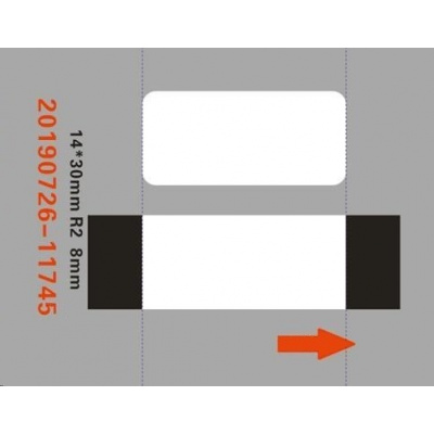Niimbot A2G88588201, 14x30mm, 210szt., przezroczyste etykiety samoprzylepne