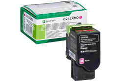 Lexmark C242XM0 purpurowy (magenta) toner oryginalny