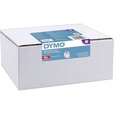 Dymo 11354, 2093094, 32mm x 57mm oryginalne etykiety papierowe, 6 szt.