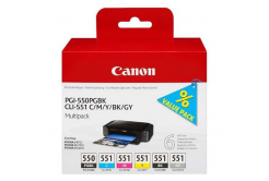 Canon PGI-550 CLI-551 6496B005 PGBK+C+M+Y+GY multipack tusz oryginalna
