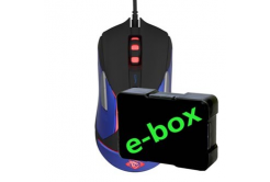 E-blue Mysz Auroza Gaming V2 EMS668BKAA-IU, 5000DPI, optyczna, 6 przycisków, przewodowy USB, czarny, gamingowa, e-box
