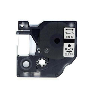 Taśma zamiennik Dymo 45010, S0720500, 12mm x 7m czarny druk / przezroczysty podkład