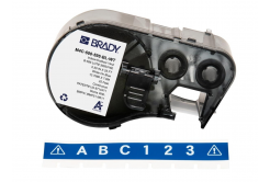Brady M4C-500-595-BL-WT / 170813, 12.70 mm x 7.62 m, Winyl, biały druk / niebieski podkład