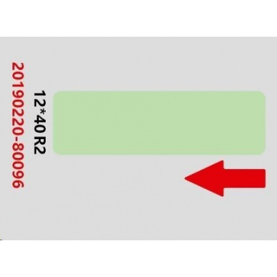 Niimbot A2A68301701, 12x40mm, 160szt., zielone etykiety samoprzylepne