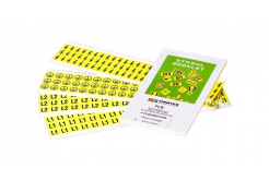 Partex PLB025025H40.LIT etykiety 25x25 mm, błyskawica w trójkącie, żółte, 10x12szt.