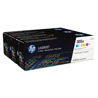 HP 305A CF370AM CMY multipack toner oryginalny