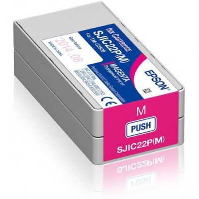 Epson SJIC22P(M) C33S020603 pro ColorWorszt., purpurowy (magenta) tusz oryginalna