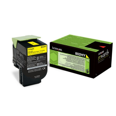 Lexmark 80C2HYE żółty (yellow) toner oryginalny