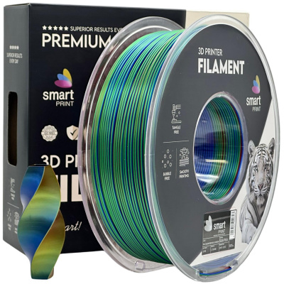 Smart Print FG-S116-E1, 3D filament, PLA Silk, 1,75mm, 1000g, Tri Color, Wielokolorowy (Red, Blue, Green)