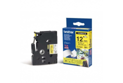 Brother TZ-FX631 / TZe-FX631, 12mm x 8m, czarny druk / żółty podkład, taśma oryginalna