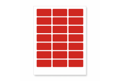 Etykiety samoprzylepne 63,5 x 29,6 mm, 27 etykiet, A4, 20 arkusze, czerwone