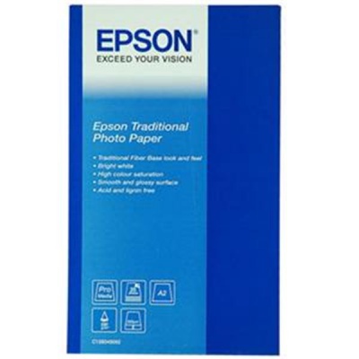 Epson S045052 Traditional Photo Paper, papier fotograficzny, satyna, biały, A2, 330 g/m2, 25 szt.