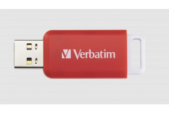 VERBATIM Flash Disk 16GB DataBar USB 2.0 Drive, czerwony