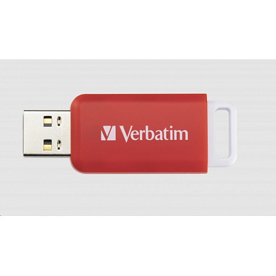 VERBATIM Flash Disk 16GB DataBar USB 2.0 Drive, czerwony