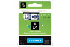 Dymo D1 40914, S0720690, 9mm x 7m, niebieski druk / biały podkład, taśma oryginalna