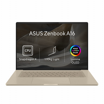 ASUS Zenbook A16/UX3607QA-OLED104WZ/SD-X1-26-100/16"/WUXGA/16GB/512GB/Adreno/W11H/Brązowy/2R