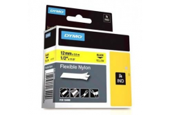 Dymo Rhino 18490, S0718080, 12mm x 3,5m czarny druk / żółty podkład, taśma oryginalna