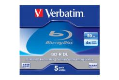 Verbatim BD-R, Dual Layer 50GB, jewel box, 43748, 6x, 5-pack, pro archivaci dat