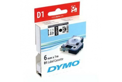 Dymo D1 43610, S0720770, 6mm x 7m czarny druk / przezroczysty podkład, taśma oryginalna