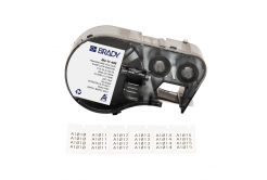 Brady M4-11-498 / 170785, 19.05 mm, Vinyl, czarny druk / biały podkład