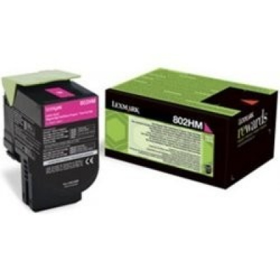 Lexmark 80C2HM0 purpurowy (magenta) toner oryginalny
