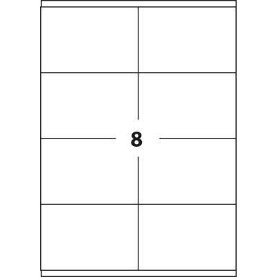 Samoprzylepne etykiety 105 x 70 mm, 8 etykiet, A4, 100 arkuszy