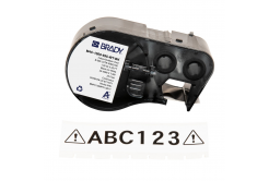 Brady M4C-1000-595-WT-BK / 170833, 25.40 mm x 7.62 m, Winyl, czarny druk / biały podkład