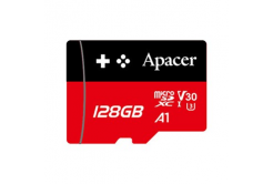 Apacer pamięć Gaming card V30 A1, 128GB, micro SDXC, AP128GMCSX10U7-RAGC, UHS-I U3 (Class 10), z adapterem