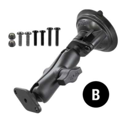 RAM Mounts Pod I Seat Rail Adapter with AMPS Connection