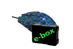 E-blue Mysz Auroza Gaming EMS639BKCA-IU, 4000DPI, optyczna, 6 przycisków, przewodowy USB, czarny, gamingowa, e-box