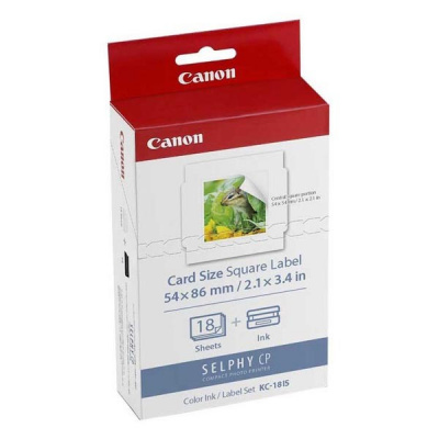 Canon 7429B001 KC-18IS, 50x50mm, 18 szt., biały, címkék