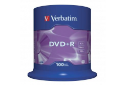Verbatim DVD+R, Matt Silver, 43551, 4.7GB, 16x, spindle, 100-pack, bez možnosti potisku, 12cm, pro archivaci dat