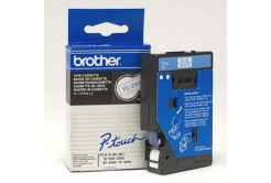 Brother TC-293, 9mm x 7,7m, niebieski druk / biały podkład, taśma oryginalna