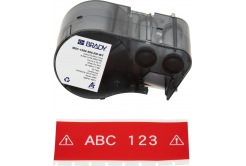 Brady M5C-1500-595-RD-WT / 170943, 38.10 mm x 7.62 m, Winyl, biały druk / czerwony podkład