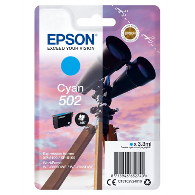 Epson 502 błękitny (cyan) tusz oryginalna