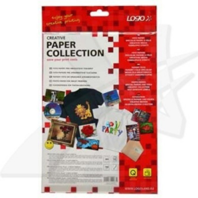 Logo 15 20063 15, 180 g/m2, A4, 10szt., błyszczący, atramentowy, biały, papier fotograficzny