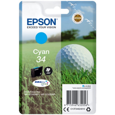 Epson T34624010, T346240 błękitny (cyan) tusz oryginalna