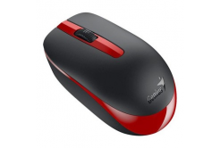 Genius Mysz NX-7007 31030026404, 1200DPI, 2.4 [GHz], Optyczne, 3 przyciski, Bezprzewodowa USB, czarno-czerwony, AA