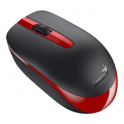 Genius Mysz NX-7007 31030026404, 1200DPI, 2.4 [GHz], Optyczne, 3 przyciski, Bezprzewodowa USB, czarno-czerwony, AA