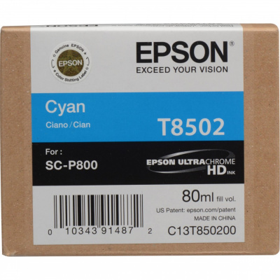 Epson T8502 C13T850200 błękitny (cyan) tusz oryginalna