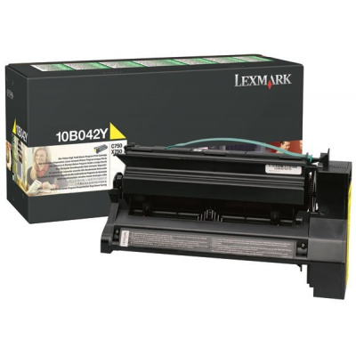 Lexmark 10B042Y żółty (yellow) toner oryginalny