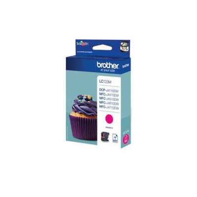 Brother LC-123M purpurowy (magenta) tusz oryginalna