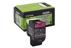 Lexmark 80C2SM0 purpurowy (magenta) toner oryginalny