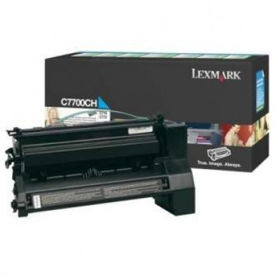 Lexmark C7700CH błękitny (cyan) toner oryginalny