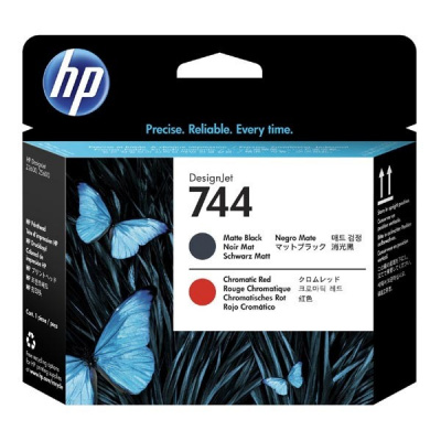 HP głowica drukująca oryginalna F9J88A, HP 744, matte black/chromatic red, HP DesignJet Z5600, DesignJet HD Pro MFP